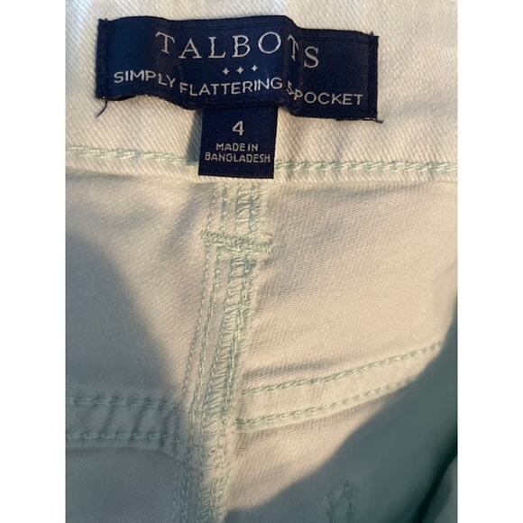 Talbots Size 4 Simply Flattering 5 Pocket Mint Green Stretch Denim Jeans - Picture 4 of 5